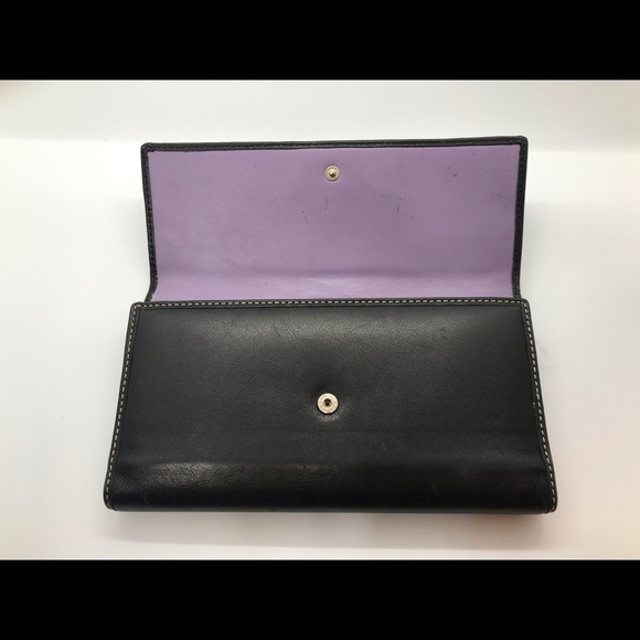 Purple and black coach wallet - Picture 3 of 5